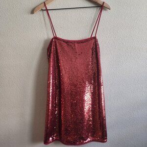 Free People Intimately Dress Womens XS Sequin Mini Slip Party Holiday Sparkle